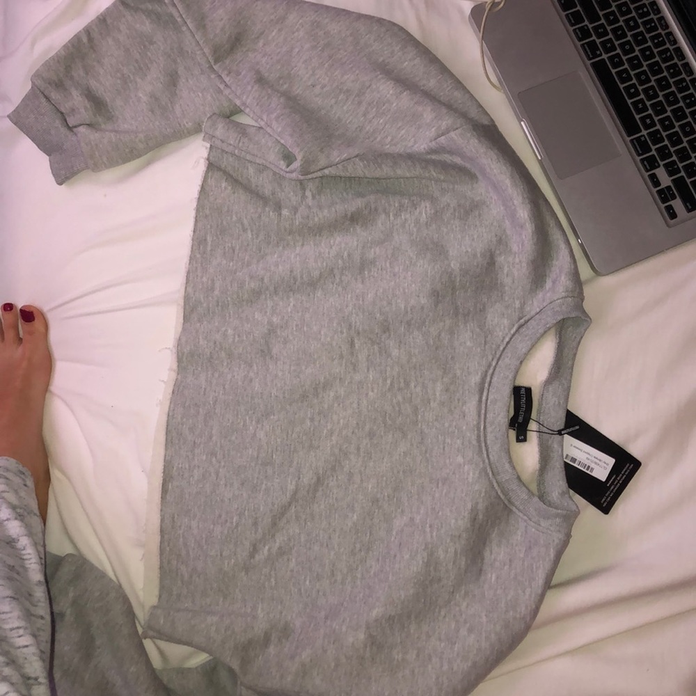 grey pretty little thing crew sweatshirt